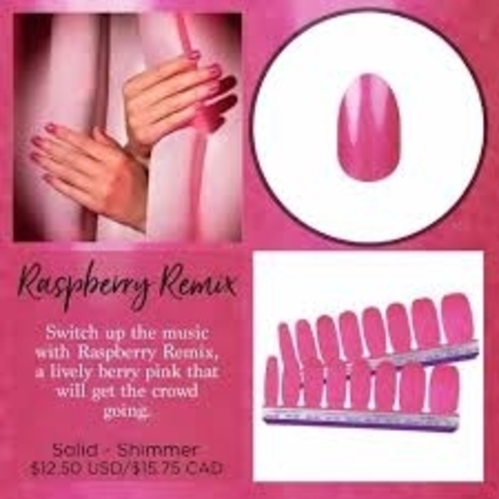Color Street "Raspberry Remix" Nail Polish Strips - Picture 2 of 5